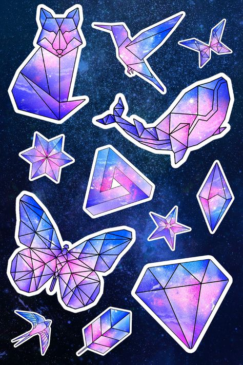 Galaxy Stickers Printable, Galaxy Printable, Butterfly Border, Sticker Design Inspiration, Background Space, My Little Pony Poster, Astro Wallpaper, Galaxy Pattern, Aesthetic Sticker