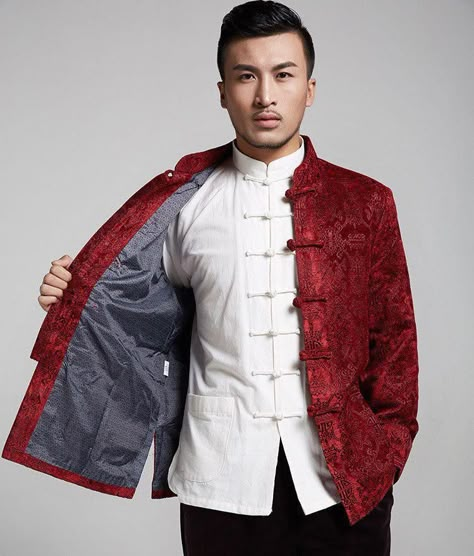 Ancient Chinese Clothing Men, Chinese Outfits Traditional, Chinese Fashion Men, Chinese Clothing For Men, Men Formal Outfit, Chinese Suit, Asian Suits, Formal Attire For Men, Mens Vest Fashion