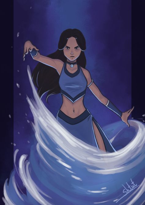 Avatar - Katara Katara And Ang Avatar Costume, Avatar Katara Fanart, Aang And Katara Costume, Katara Drawing, Avatar The Last Airbender Costumes, Katara Wallpaper, Katara Costume, Katara Fanart, Katara Avatar The Last Airbender