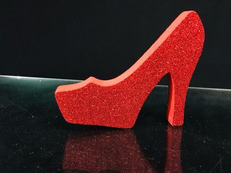 Red high heel shoe centerpiecestyrofoam shoecut out | Etsy High Heel Shoe Centerpiece, Basketball Party Decorations, Sweet 16 Candelabra, Paper Shoes, Red High Heel Shoes, 70th Birthday Parties, Shopping Party, Red High Heels, Red High