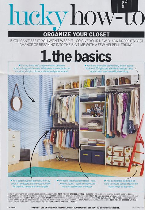 Organize My Closet, Old Black And White Photos, Closet Organized, How To Organize Your Closet, Closet Planning, Closet Hacks Organizing, Dark Denim Shorts, Lucky Magazine, Working In Retail