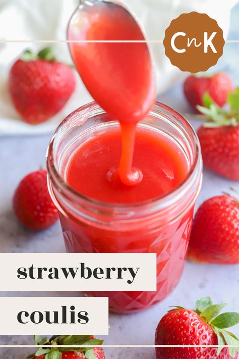 Strawberry Coulis Recipe, Strawberry Coulis, Coulis Recipe, Mango Coulis, Chocolate Chip Waffles, Frozen Cocktails, Refreshing Desserts, Yummy Dessert, Strawberry Sauce