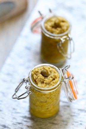 Trente recettes de tartinades pour l'apéritif. Tapenade verte Green Olive Tapenade, Tapenade Olive, Olive Tapenade, Tapenade, Finger Food, Hummus, Nutella, Crockpot Recipes, Pesto