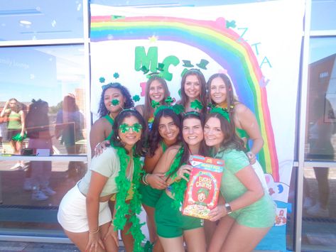 Lucky charms sorority theme #wiscozta #workweek #uwmadison #zlam #zetataualpha #zta Lucky Charms Theme, Sorority Themes, Uw Madison, Zeta Tau Alpha, Saint Patties, Lucky Charms, Work Week, Bid Day, Lucky Charm