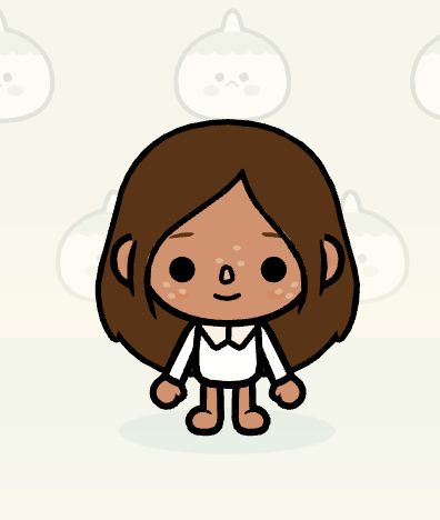 Orang Toca Boca, Toca Boca Cute Characters, Toca Boca Characters Girl, Toca Life World Karakter, Aesthetic Toca Character, Litle Girls, Free House Design, Create Your Own World, Girl With Brown Hair