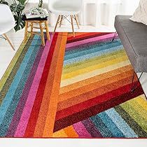 Rainbow Room Aesthetic, Rainbow Interior Design, Bright Carpet, Carpets For Kids, House Makeover, Rainbow Rug, Baby Rugs, Rainbow Room, Funky Home Decor