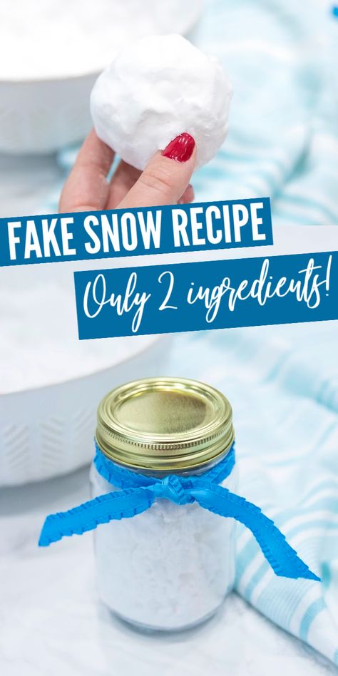 Easy Fake Snow Recipe, Fake Snow Recipe, Sensory Snow, Easy Indoor Activities, Snow Recipe, Dollar Diy, Fun Indoor Activities, Snow Activities, Fake Snow