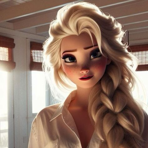 Elsa Fanart Modern, Elsa Frozen Pictures, Elsa Fan Art, Female Artworks, Modern Elsa, Elsa Photos, Disney Female Characters, Anna From Frozen, Disney Princess Anime