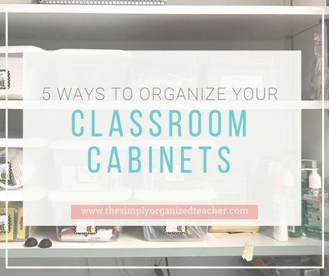 An organized classroom is key to teaching effectively and creating a space for engaging learning. Classroom Cabinet Organization, Classroom Cabinets, Organize Classroom, Welcome To Class, Organized Classroom, Classroom Desk, Blog Organization, Classroom Makeover, Book Cabinet