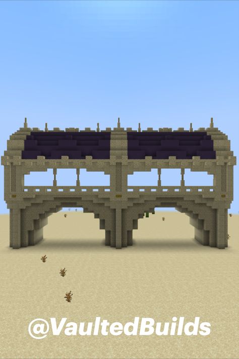 Sandstone Wall Minecraft, Desert Mega Base Minecraft, Minecraft Desert Fountain, Minecraft Desert Bridge, Desert Wall Minecraft, Minecraft Desert Builds, Minecraft Airport, Minecraft Desert House, Minecraft Building Designs