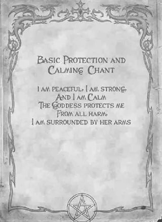 Basic Protection, Calming Chant Wiccan Witch, Magick Spells, Eclectic Witch, Wiccan Spell Book, Witchcraft Spell Books, Witch Spell Book, Wicca Witchcraft, Witch Spell, Wiccan Spells