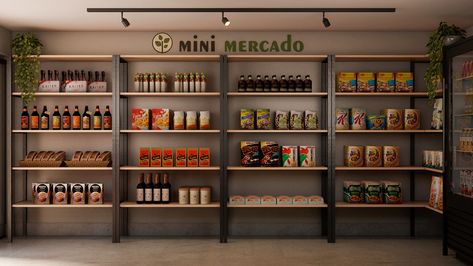 Mini Mercado Condominial - Projeto e Render Autoral | Behance Butcher Shop, Photography Illustration, Aruba, Architecture Photography, Layout, Architecture, Collage, Photography, Pins