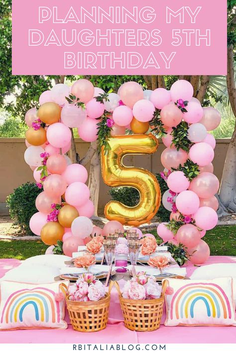 Birthday parties at home are so fun when you've got little ones! Here's how I planned my daughter's 5th birthday party during quarantine! Birthday Party Ideas For Kids, Birthday Party At Home, Party Ideas For Kids, 5th Birthday Party Ideas, Party At Home, Picnic Birthday, Floral Napkins, 14th Birthday, Fun Family Activities