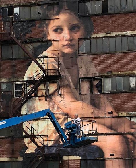 Street Artist Turns Neoclassical Paintings into Outdoor Mural Art Neoclassical Painting, William Adolphe, William Adolphe Bouguereau, Artist Aesthetic, Murals Street Art, Foto Art, Street Artists, Neoclassical, Mural Art