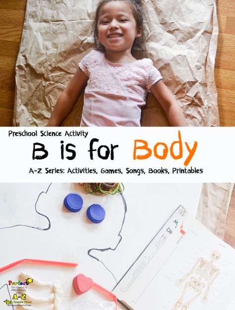 Letter of the Week A-Z Series: B is for Body Preschool Science Activity - About My Body Preschool, Letter B Activities, Educational Activities For Toddlers, Preschool Supplies, Body Preschool, Preschool Science Activities, Number Bonds, Toddler Education, Science Activity