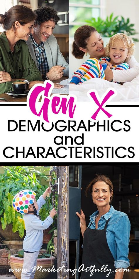 Gen X - Demographics and Characteristics... Generation X, children of the tail end of the Greatest Generation and the beginning of the Baby Boomers, were born between 1965 and 1981. Social Media Marketing Strategies, Author Marketing, Helicopter Parent, Greatest Generation, Leaving A Job, Marketing Concept, Baby Boomer, Soccer Mom, Marketing Strategy Social Media