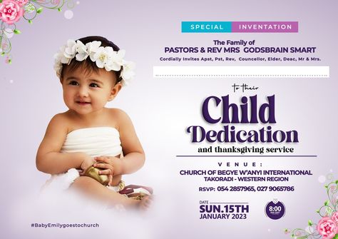 Baby dedication design template Child Dedication Invitation Card Design, Child Dedication Flyer Design, Child Dedication Design, Dedication Card, Prayer Wallpaper, Baby Dedication Invitation, Dedication Invitations, Webinar Design, Dedication Ideas