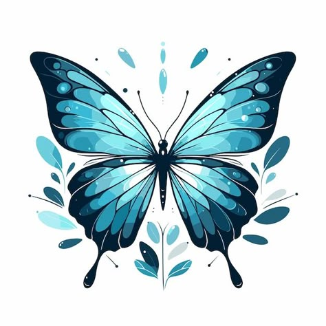 Ilustración de vector de hermosa maripos... | Premium Vector #Freepik #vector #volar #naturaleza #color #fondo Butterfly Illustration Art, Morpho Azul, Paint Butterfly, Colorful Butterflies Art, Vector Butterfly, Butterfly Paintings, Bow Wallpaper Iphone, Borboleta Tattoo, Butterfly Tattoos Images