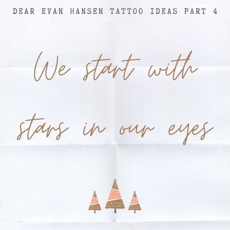 Dear Evan Hansen Tattoo, Evan Hansen, Dear Evan Hansen, Future Tattoos, Tatting, Tattoo Ideas, Card Holder, Place Card Holders, Tattoos