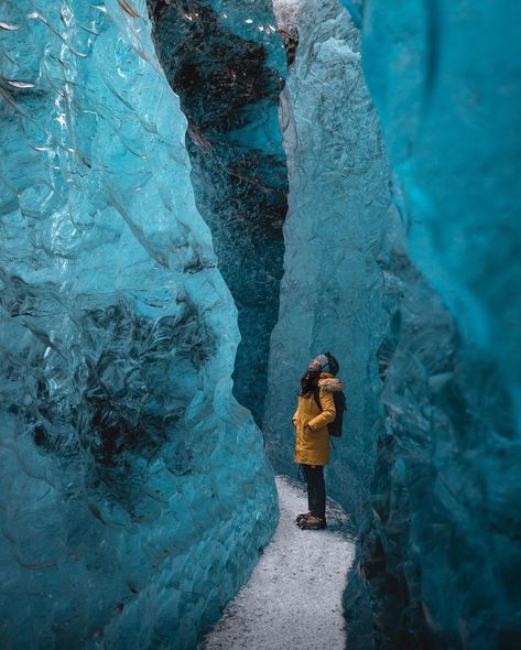 Ice Cave Iceland, Twice Photos, Iceland Pictures, Aesthetic Winter Outfits, Iceland Vacation, Iceland Winter, Ice Caves, Iceland Photos, Iceland Adventures