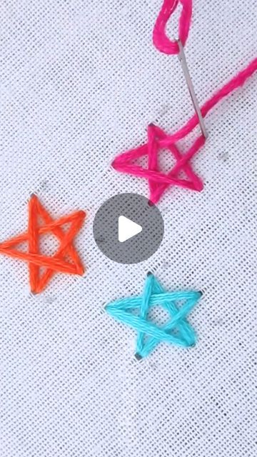 Kutch Work, Stitch Tutorial, Sewing Tips And Tricks, Star Embroidery, Embroidery Tutorial, Star Stitch, Embroidery Tutorials, Embroidery Projects, Sewing Tips