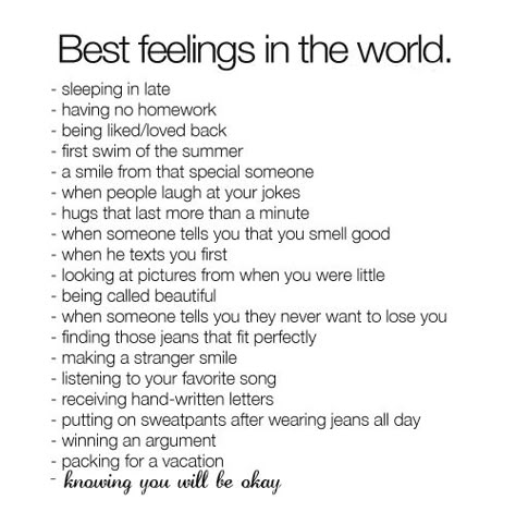 <3 Best Feelings In The World, The Best Feelings, Best Feelings, Laugh At Yourself, Ex Machina, Reasons To Smile, Just Girly Things, True Story, The Little Things