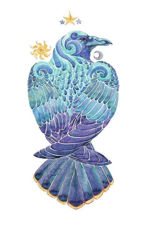 Ravenclaw Tattoo, Nest Tattoo, Ravens Art, Raven Tattoos, Raven Totem, Restless Heart, Raven And Wolf, Black Bird Tattoo, Tattoo Animal