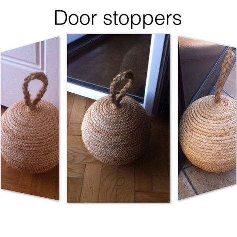 33 Cute and Useful Doorstops You Can Make Yourself Door Stoppers Ideas, Diy Door Stop, Diy Door Stopper, Door Stopper Diy, Diy Doorstop, Nautical Bath, Concrete Home Decor, Door Stoppers, Apartment Door