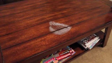 How to Remove Heat Stains Out of Wood Removing Stain From Wood, Clean Mattress Stains, Wood Heat, Household Help, Healthy Life Hacks, Stained Table, Sweat Stains, Dirt Stains, Cleaning Wood