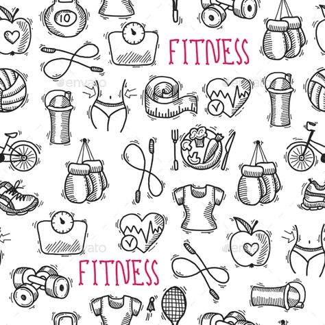 Fitness Sketch Black and White Seamless Pattern Funny Fitness Motivation, Sketch Black And White, Stencil Patterns Templates, Bodybuilding Diet, Black And White Sketches, Traditional Tattoo Art, Sport Training, Fitness Motivation Quotes Inspiration, Vector Portrait