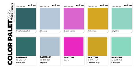 Color Trend SS 26 - WGSN + Coloro :: Behance Blue Aura, Color Forecasting, Color Trends Fashion, Fashion Design Collection, Fashion Creative, Spring Summer Trends, Color Studies, Print Trends, Spring Trends