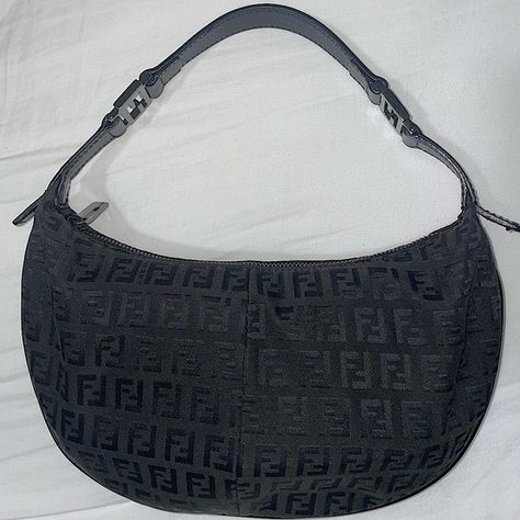 FENDI CROISSANT VINTAGE HANDBAG Croissant Bag, Fendi Vintage, Vintage Handbag, Bag Bag, Vintage Handbags, Vintage Black, Fendi, Handbags, Closet