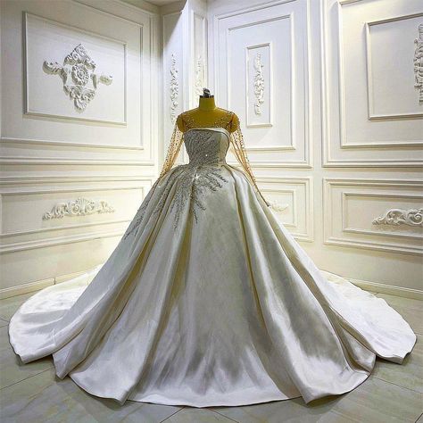 Embrace your inner queen and let your beauty reign supreme on your special day.👑✨ Explore more at www.larosabride.com #QueenVibes #RegalBeauty #larosabride Princess Ballgown Wedding Dress, Strapless Wedding Dress Ballgown, Satin Ball Gown Wedding Dress, Princess Ballgown, Floral Applique Dress, Fairy Wedding Dress, Wedding Dresses Princess Ballgown, Satin Ball Gown, Cape Wedding Dress