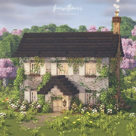 Minecraft Farm House, Cottage Minecraft, Cottage Core Minecraft House, Minecraft City Buildings, English Farmhouse, Minecraft Houses Blueprints, Aesthetic Cottage, Minecraft Interior Design, Minecraft House Plans