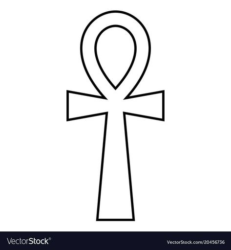 Coptic Cross, Reaper Art, Grim Reaper Art, Ankh Cross, Leg Sleeve, Tattoo Stencil, Color Vector, Grim Reaper, Simple Image