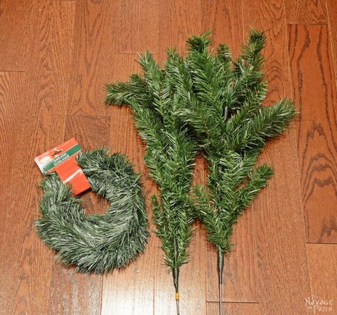 Faux Christmas Tree Repurposed Three Ways | DIY outdoor Christmas garland | DIY clip-on Christmas swags | DIY Christmas decorations | Easy Christmas Swags | Repurposed Christmas tree | #TheNavagePatch #easydiy #Christmas #Upcycled #Repurposed #DIY #Holidaydecor #DIYChristmas #Christmascrafts #Christmaslights #DIYHomedecor #Holidays | TheNavagePatch.com Diy Christmas Garland Outdoor, Christmas Garland Outdoor, Fake Xmas Tree, Outdoor Christmas Garland, Faux Christmas Tree, Cheap Christmas Trees, Recycled Christmas Tree, Diy Christmas Decorations For Home, Fake Christmas Trees