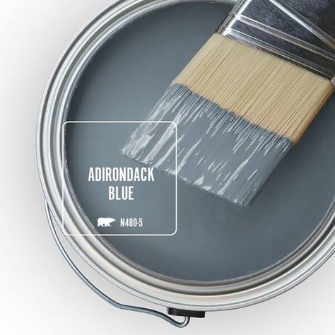 BEHR MARQUEE 1 qt. #N480-5 Adirondack Blue One-Coat Hide Satin Enamel Interior Paint & Primer 745404 - The Home Depot Behr Premium Plus, Behr Marquee, Behr Paint, Paint Primer, Colors For Home, Paint Can, Paint Colours, House Paint, Paint Colors For Home