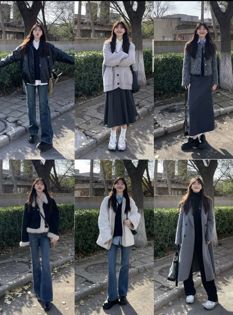 Korean December Outfit, Korean Fashion Women Winter, Turkey Fashion Style Outfits, Winter Fashion Seoul, Japan Winter Fashion 2024, Autumn Outfit Korean Style, Winter Fashion Outfits Asian, Seoul Autumn Outfit, Shanghai Winter Outfit