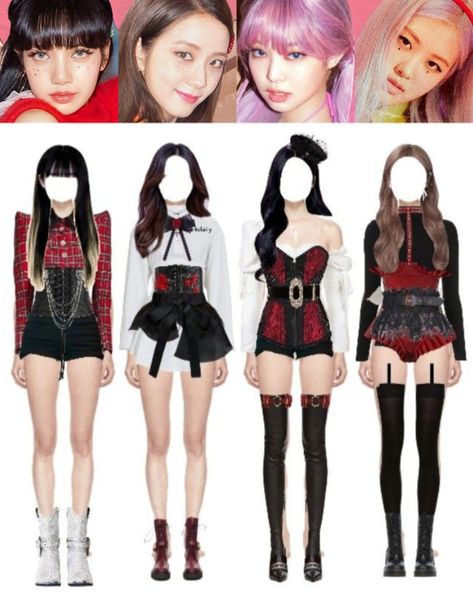 Blackpink Award Show Outfit, Award Show Outfits, Kpop Award Show Outfits, Girl Group Outfits, Blackpink Disney, Show Outfits, Blackpink Outfit, Kpop Fits, Group Outfits