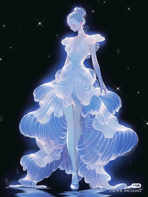 Water Fairy, Music On Spotify, Clothing Design Sketches, Fashion Drawing Dresses, Dress Design Sketches, Fashion Illustration Dresses, Dress Drawing, Fashion Design Drawings, Fashion Inspiration Design