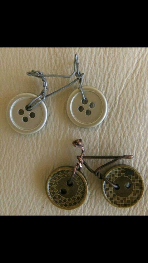 Birthday Room Decorations, Cool Craft Ideas, Pinterest Diy Crafts, Smart Art, Diy Buttons, Quilling Cards, Twisted Wire, Button Art, Miniature Fairy Gardens