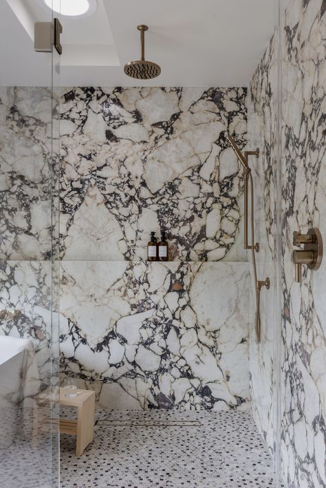 BEFORE & AFTER: A Primary Bathroom Inspired by Japanese Bathing Rituals  | Rue Florence Villa, Marble Showers, Primary Bath, Ritual Bath, Bay House, Bathroom Inspiration Decor, Boutique Interior, Bath Remodel, Wet Rooms