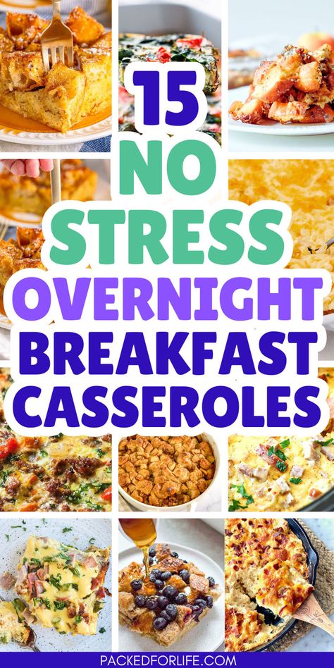 15 No Stress Overnight Breakfast Casseroles. With pics of casseroles with hashbrowns, ham and egg, cheesy bacon, and eggs benedict casseroles, french toast casseroles. Overnight Breakfast Casseroles, Make Ahead Breakfast Ideas, Ideas For Brunch, Brunch Casserole Recipes, Breakfast Casserole Recipes, Overnight Breakfast Recipes, Outdoor Christmas Decoration Ideas, Easy Breakfast Casserole, Easy Breakfast Casserole Recipes