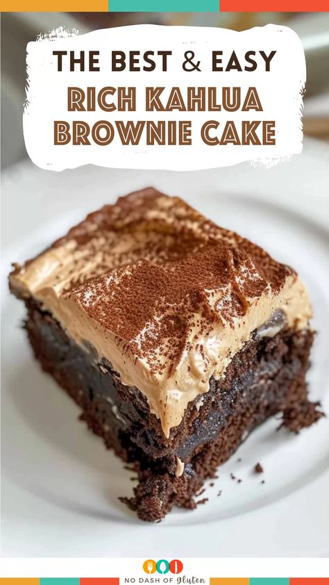 Rich Kahlua Brownie Cake Chocolate Cake With Kahlua, Kalua Cake, Kaluha Cake, Kahlua Cake Recipe, Kahlua Recipes, Kahlua Cake, Creamy Frosting, Dessert Smoothie, Creamy Coffee