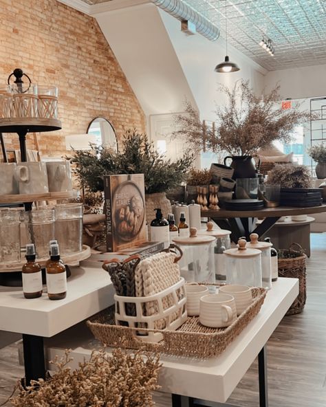 Shop with us today from 10-5:30, we would love to see you. Boho Store Display, Retail Counter Ideas, Kitchen Store Display, Retail Display Ideas Small Spaces, Boutique Wall Display Ideas, Gift Shop Display Ideas, Small Store Display Ideas, Mini Boutique Store Ideas, Farmhouse Boutique