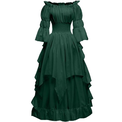 PRICES MAY VARY. Fabric: 80% Polyester; 20% Cotton Style:The Women Gown is irregular Style that add a mysterious gliding and floaty effect to show off Your natural curve,Recommend you add a corset, It will be a wonderful Pirate Wench costume for a cruise Feature: Medieval dress has elastic neckline, worn off the shoulder to show more beautiful neck, it won't be fall down. Stretch around the chest and waist, also availbale for plus size ladies. Occasions: Renaissance faire clothing,pirate themed Nature Witch Costume, Forest Witch Costume, Witch Dress Medieval, Witch Costumes For Women, Huntress Costume, Witches Costumes For Women, Catrina Costume, Hamilton Costume, Wench Costume