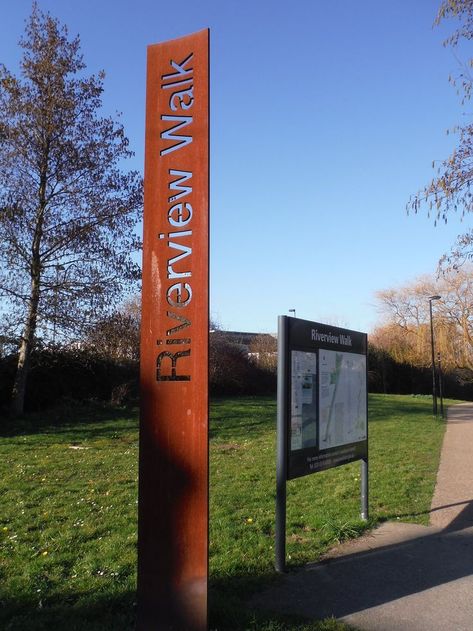 Gateway Signage, Rustic Signage, Weathered Steel, Interpretive Signage, Park Signage, Wayfinding Signage Design, Signage And Wayfinding, Store Signage, Signage Ideas