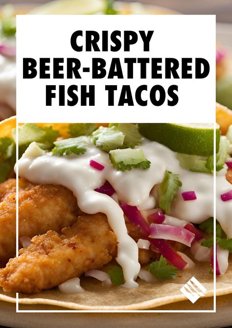 Crispy Beer-Battered Fish Tacos – santokuknives Beer Batter Fish, Beer Butter, Beer Battered Fries, Fried Fish Tacos, Battered Fish Tacos, Beer Battered Fish Tacos, Easy Fish Tacos, Beer Battered Fish, Beer Battered