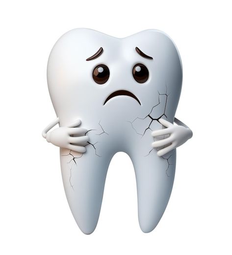 Download this Premium Photo about Sad cartoon tooth character with cracks and caries 3d style isolated Generative AI, and discover more than 96 Million Professional Stock Photos on Freepik Tooth Animation, Teeth Emoji, Tooth Character, Lenovo Wallpapers, Dental Animation, Cartoon Tooth, Teeth Images, Logo Dental, Dental Photos