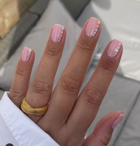 Minimalist Nail Design Simple, Short Gel Nails, Subtle Nails, Simple Gel Nails, Nail Pictures, Cute Summer Nails, Dots Nails, Cute Gel Nails, Thanksgiving Nails